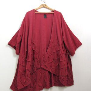 Kaliyana Linen Origami Pleat Short Kimono Jacket